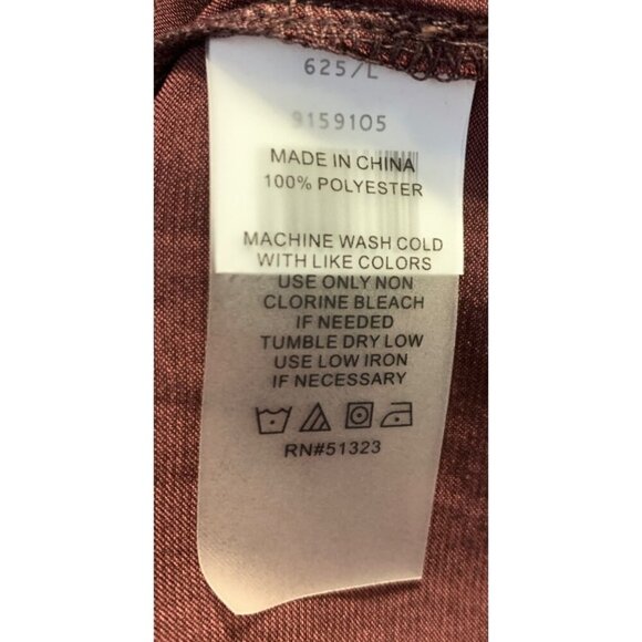 Vince Camuto Stud V-Neck Tunic Blouse Large Burgundy Beaded Long Sleeve NWT New - Picture 9 of 9